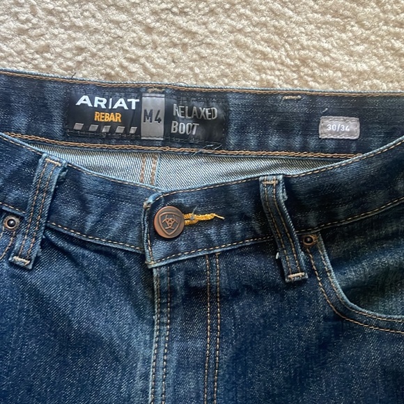 Men’s Ariat Rebar M4 Straight Leg Jeans size 30/34 - Picture 3 of 6